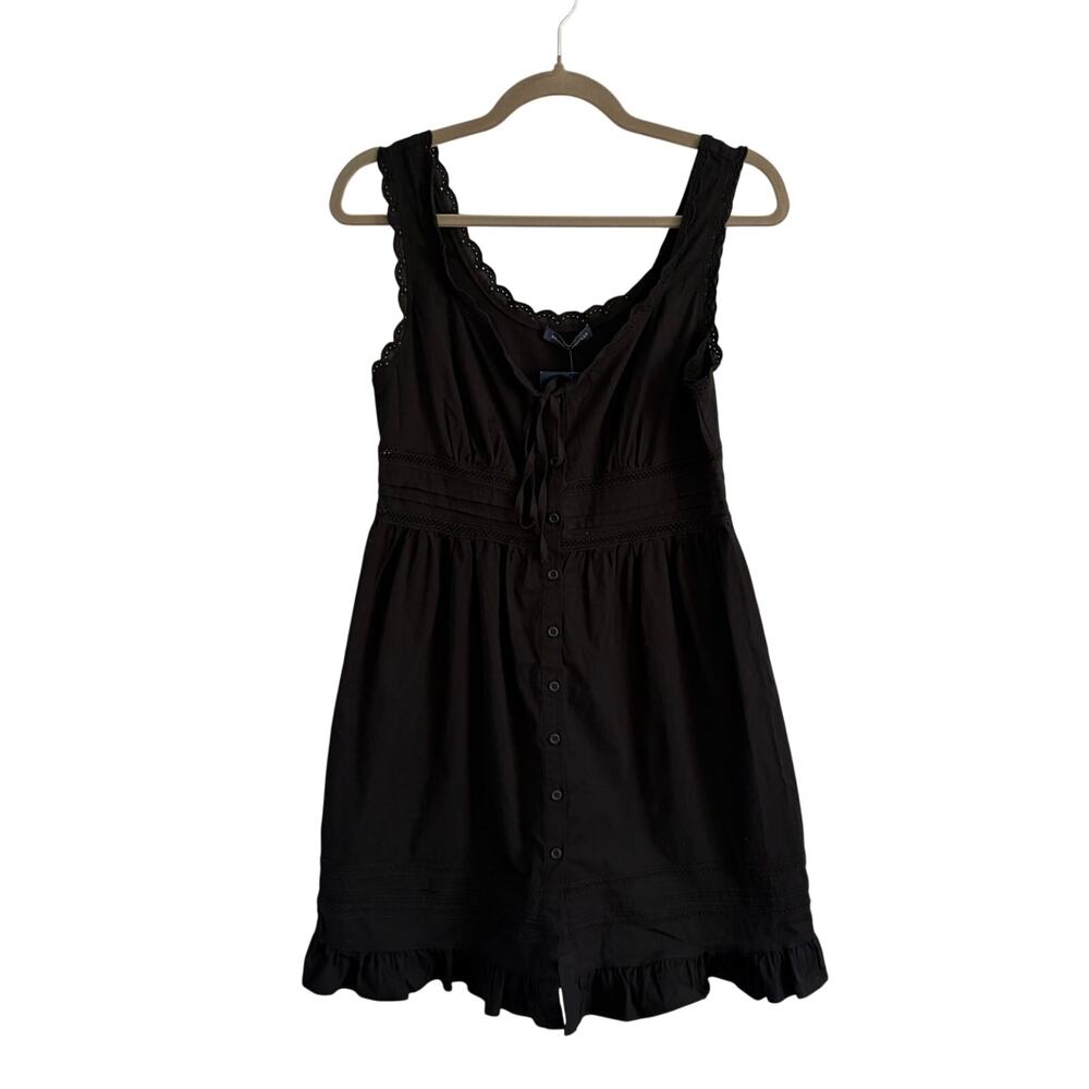 Brandy Melville Elegant Autumn Bow Dress Black Women's NEW NWT